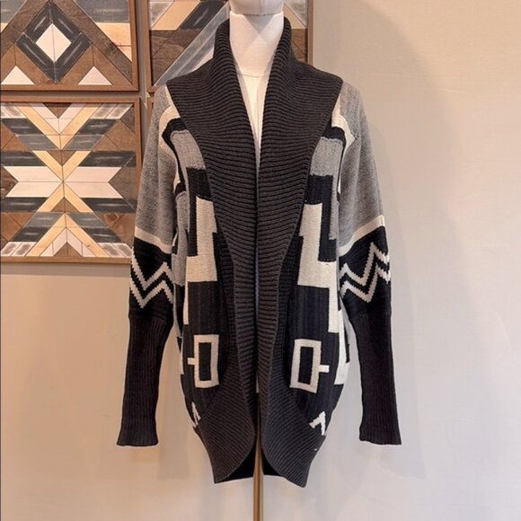 Vintage Ralph Lauren Aztec Wool Cashmere Silk Knit Cardigan Sweater XS - Picture 1 of 9